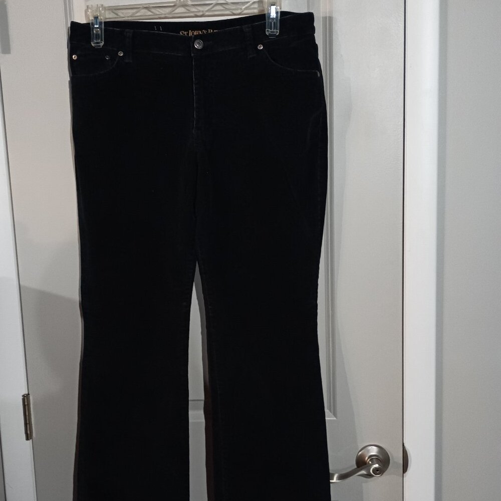 Women's St. John's Bay Corduroy Pant Black 12